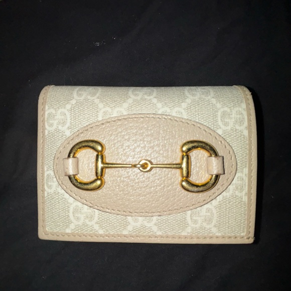 Authentic GUCCI Horsebit 1955 Leather-Trimmed Canvas Wallet (with box) - Picture 2 of 6